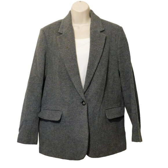 Preston & York Jackets & Blazers - Preston & York Jacket 12 Gray Long Sleeve Lined Career Wool Cashmere Blend